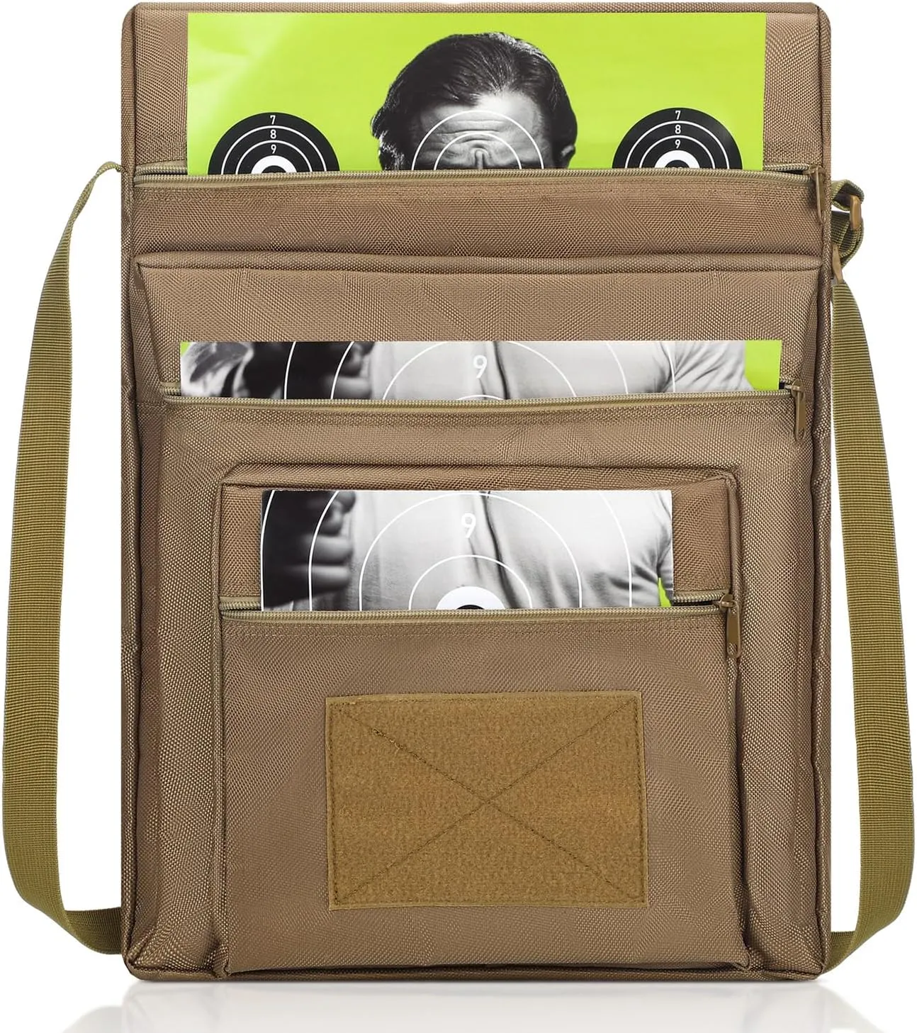 1 Pack 15" x 20" Range Target Carry Case for Shooting Range Bag with 3 Zipper Pockets Front Waterproof Small Range Bag Accessory Pouch for Shooting Range Convenient Carrying