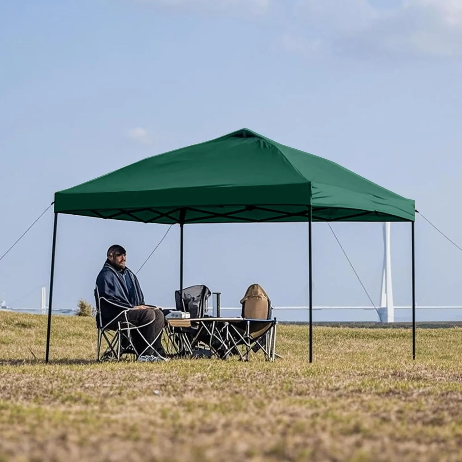 10x10 Canopy Replacement Top - for Straight Leg Canopy Tent, Waterproof, Durable, Tear-Resistant, Ideal for Outdoor Camping, Patio Shade (Top Only) (Dark Green)