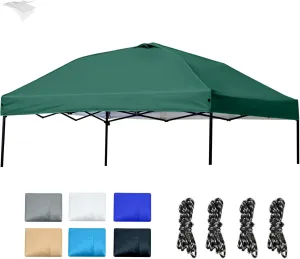 10x10 Canopy Replacement Top - for Straight Leg Canopy Tent, Waterproof, Durable, Tear-Resistant, Ideal for Outdoor Camping, Patio Shade (Top Only) (Dark Green)
