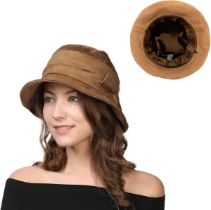 1920S Vintage Cloche Bucket Hat Packable Ladies Church Derby Party Fashion Floopy Winter 55-64CM