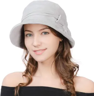 1920S Vintage Cloche Bucket Hat Packable Ladies Church Derby Party Fashion Floopy Winter 55-64CM