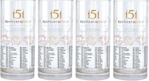 2025 Official Mint Julep Glass (12oz) for the 151th Running of the at Churchill Downs - 4 Piece