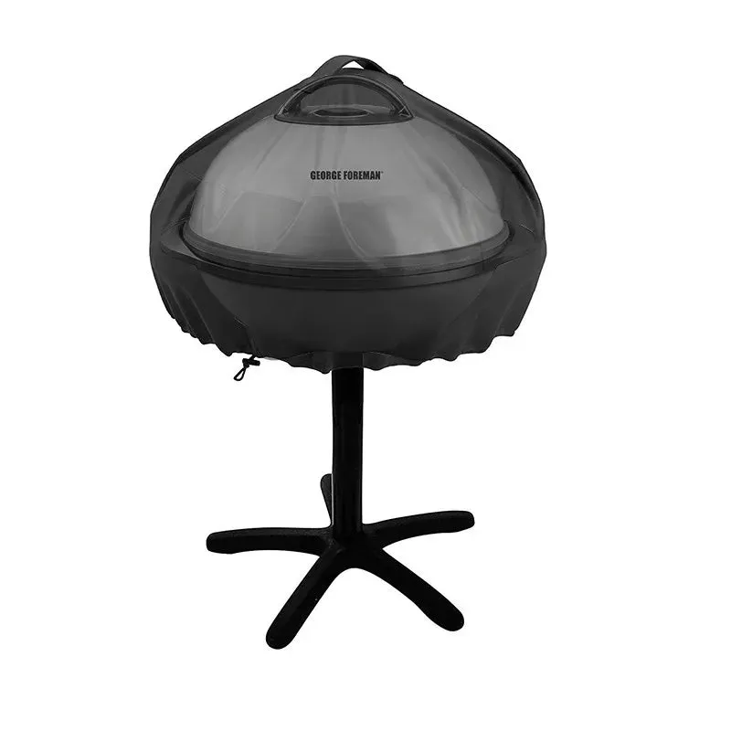 210D Silver Oxford Cloth Circular Electric Grill Cover D 19.5 X H18 Inch