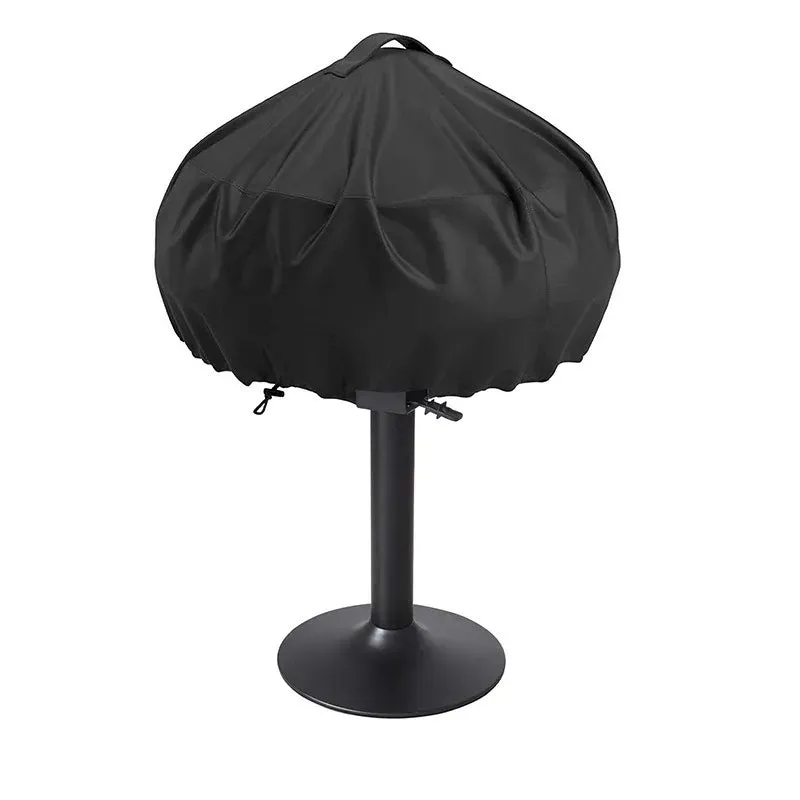 210D Silver Oxford Cloth Circular Electric Grill Cover D 19.5 X H18 Inch