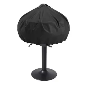 210D Silver Oxford Cloth Circular Electric Grill Cover D 19.5 X H18 Inch