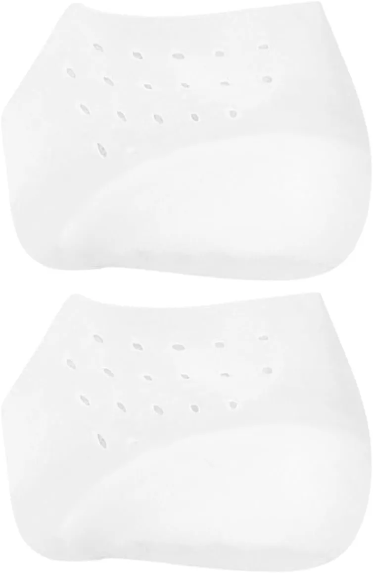 2pcs Invisible Silicone Height Increase Socks Breathable Heel Cushion Inserts for Men Women Comfortable Height Booster Pads for Casual Warm Boot Shoes