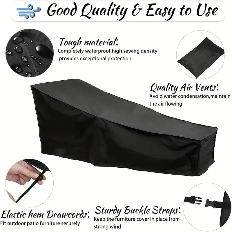 82 Inch Durable Water Resistant Chaise Lounge Cover