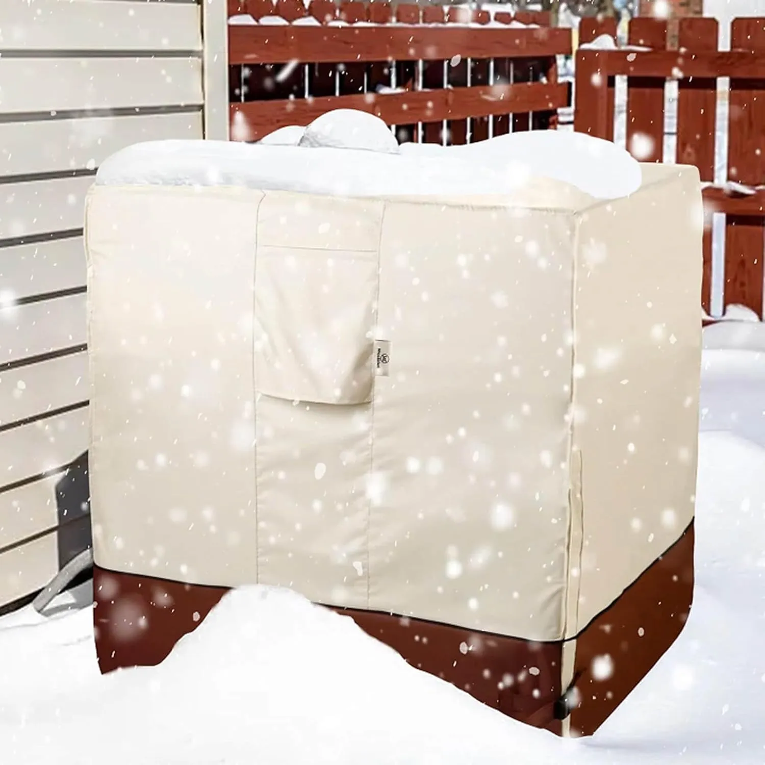 Air Conditioner Cover for Outside Units-30'' Durable 600D AC Covers for Outside Unit Waterproof & Resistant AC Unit Covers Outdoor Central Square Fits up to 30x30x25 inches