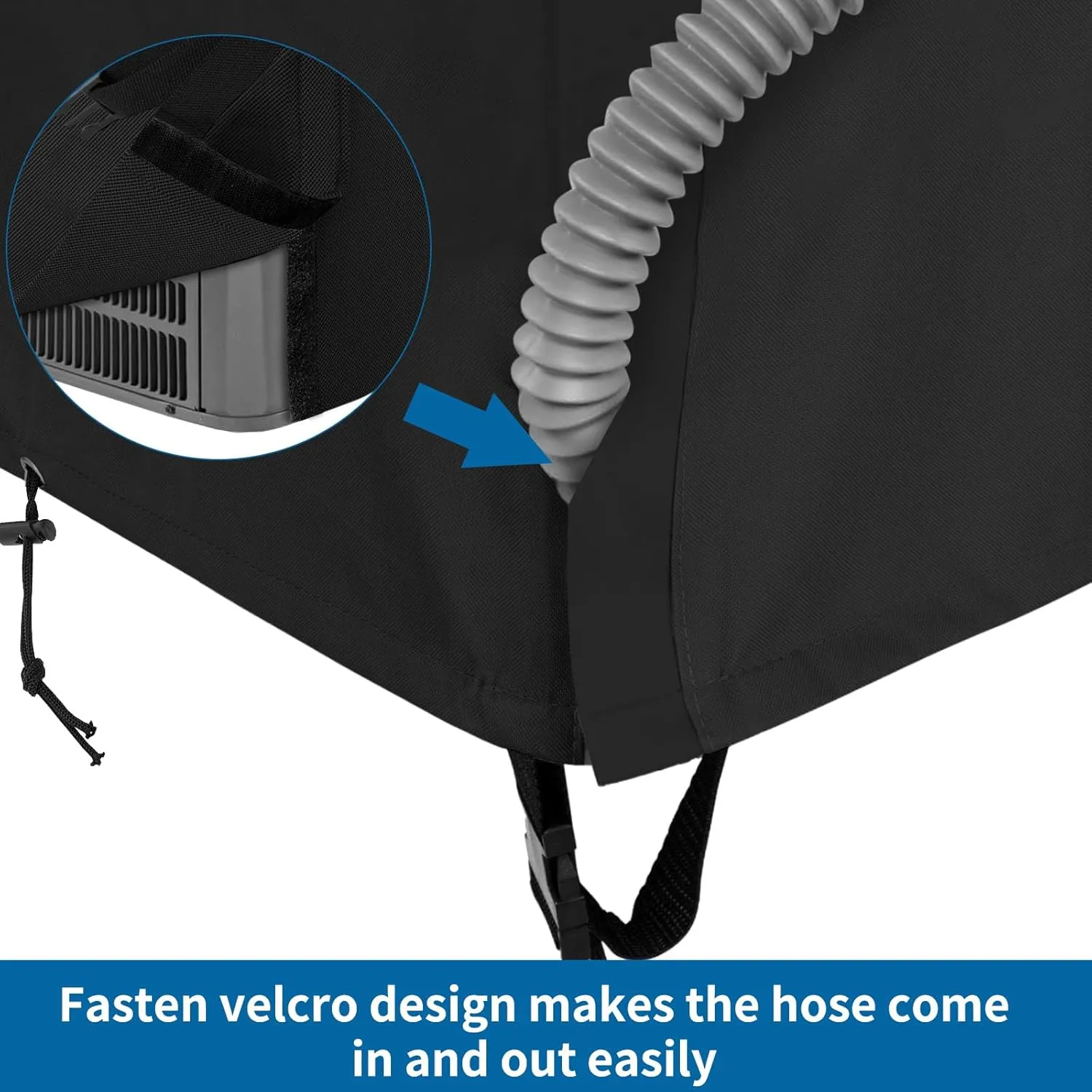 AKEfit Air Conditioner Cover for Outside, Heavy Duty Waterproof AC Defender with Durable Oxford Fabric, Veranda AC Protector (Black, 34"Wx34"Wx30"H)