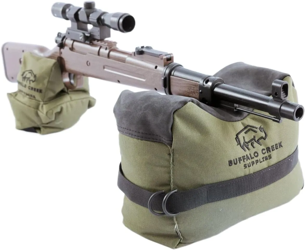 All Weather Durable Front and Rear Shooting Rest Bags, Rifle Rest Sand Bag for Bench Rest Shooting, Hunting, Target & Competitive Sports Shooting-Unfilled