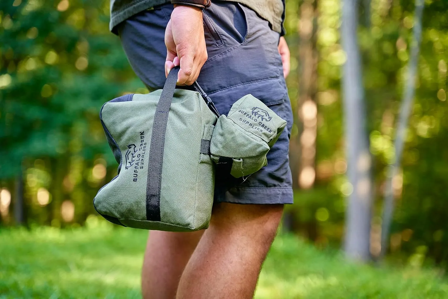 All Weather Durable Front and Rear Shooting Rest Bags, Rifle Rest Sand Bag for Bench Rest Shooting, Hunting, Target & Competitive Sports Shooting-Unfilled