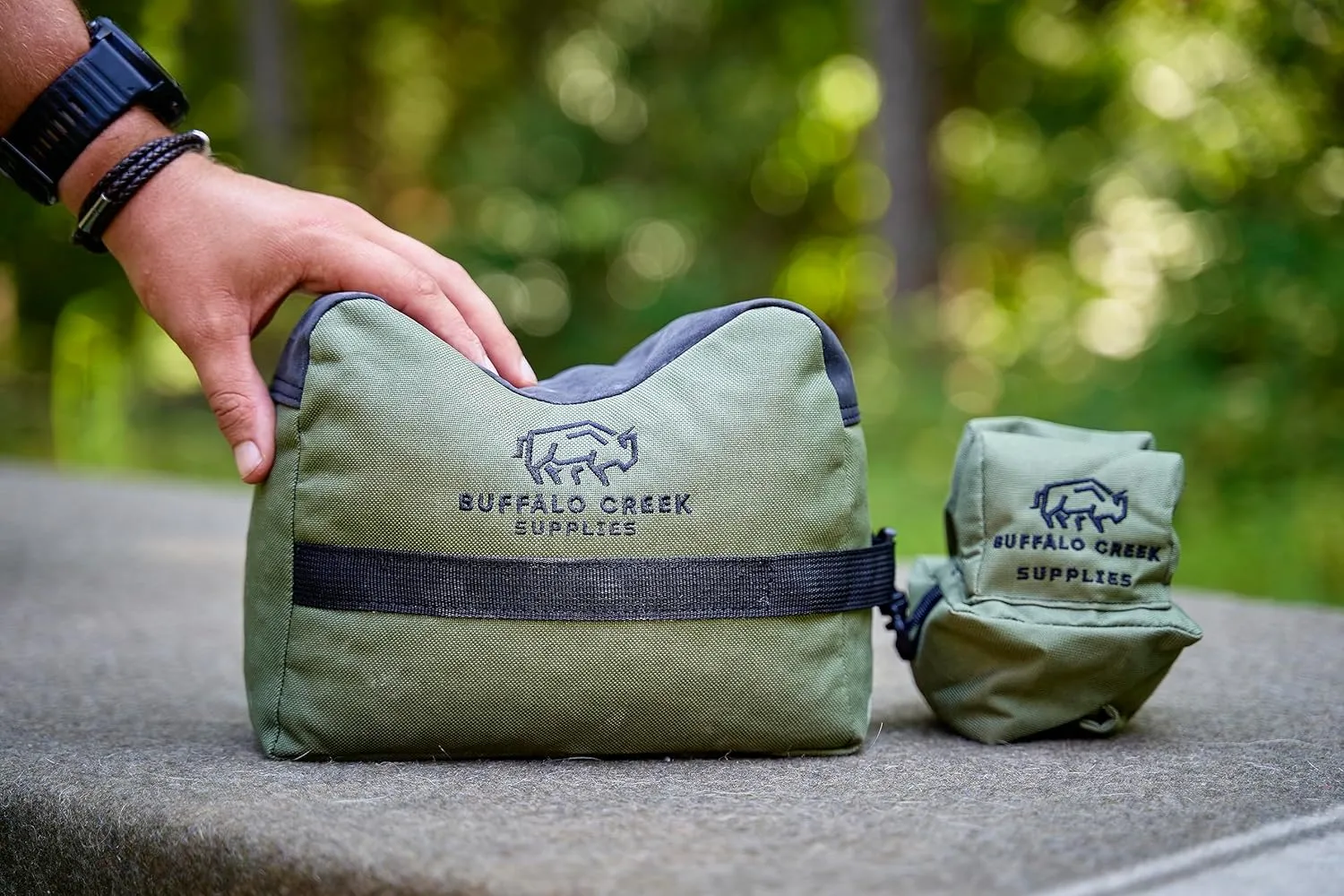 All Weather Durable Front and Rear Shooting Rest Bags, Rifle Rest Sand Bag for Bench Rest Shooting, Hunting, Target & Competitive Sports Shooting-Unfilled