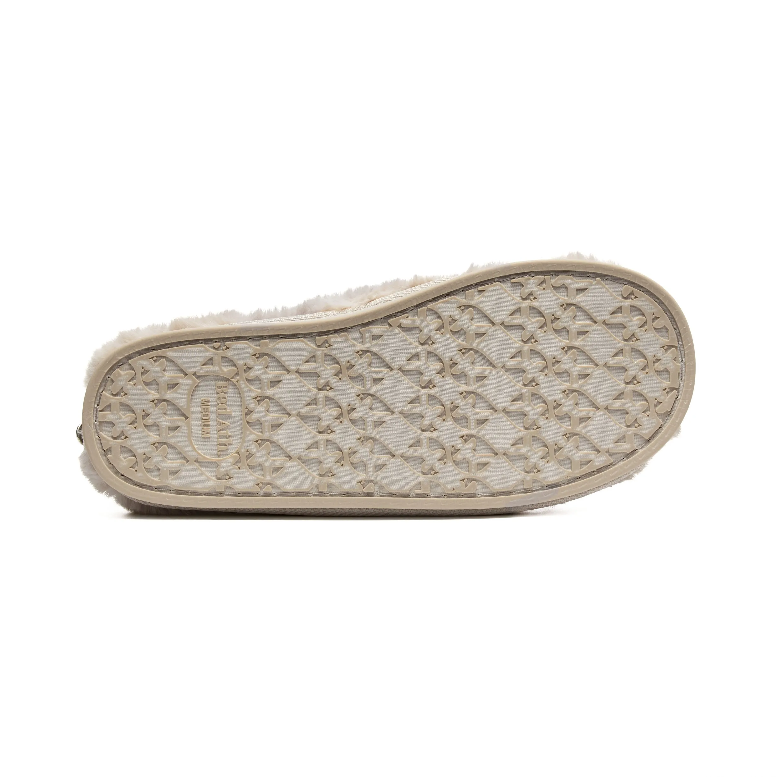 Ariana - 100% Recycled Faux Fur Mule Slipper - Light Grey