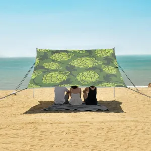 Artichoke Seamless Pattern Beach Camping Tent Sun Shelter for Whole Family, Beach Shade Canopy with UPF50  UV Protection,Easy Set Up and Carry,Outdoor Shade for Trips, Fishing, Backyard Fun Pic