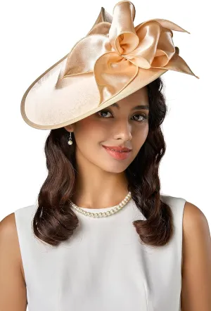 BABEYOND Derby Hats for Women - Fascinators Tea Party Hats Headband Wide Brim Fascinator for Wedding Cocktail