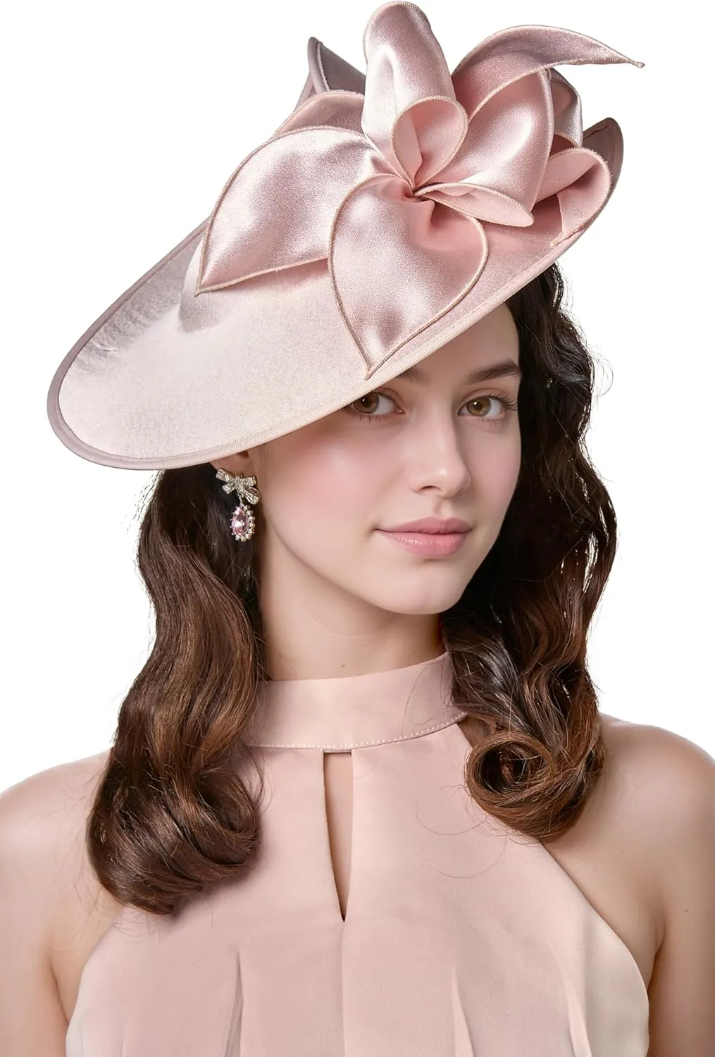 BABEYOND Derby Hats for Women - Fascinators Tea Party Hats Headband Wide Brim Fascinator for Wedding Cocktail