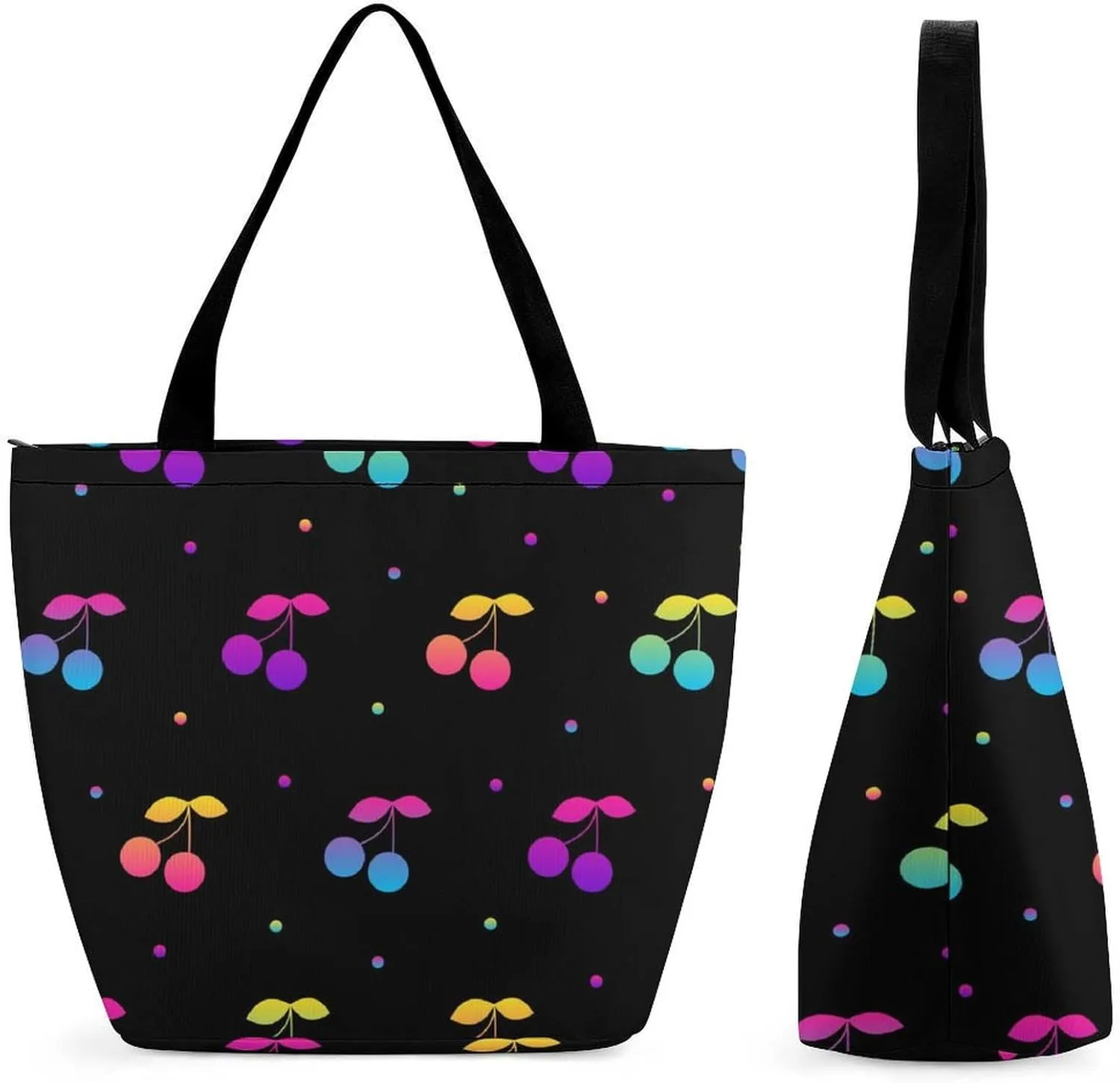 Bats Starrys Skys Pattern Hobo Handbags With Zipper Women's Tote Handbags