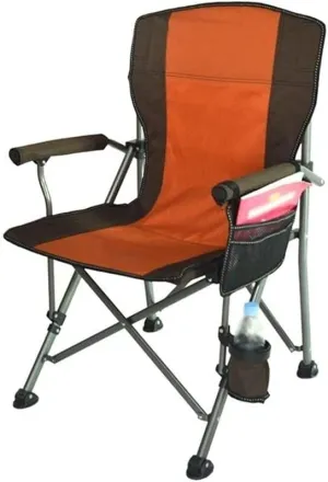 Beach Chair Folding Camping with Armrest, Cup Holder, Mesh Side Pockets, Supports 308 Pounds, Green(Green)