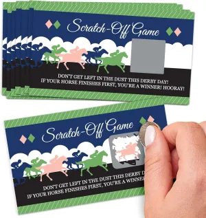 Big Dot of Happiness Kentucky Horse Derby Scratch-Off Game Cards – Racing Party Activity, Derby Day Supplies, Interactive Guest Entertainment, Track-Themed Scratch Tickets – 22 Ct