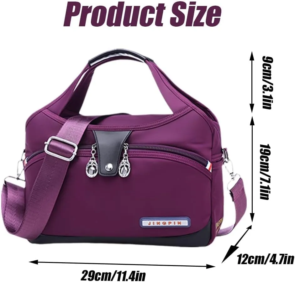 Blaciokamith Soft Side Lightweight Underseat Tote Bag, Waterproof Durable Oxford Cloth Shoulder Bags Multi-pocket Bulk (C)