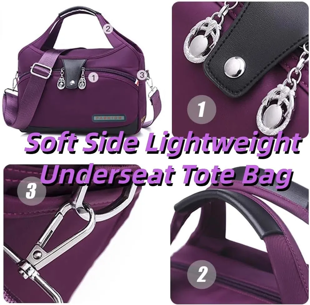 Blaciokamith Soft Side Lightweight Underseat Tote Bag, Waterproof Durable Oxford Cloth Shoulder Bags Multi-pocket Bulk (C)