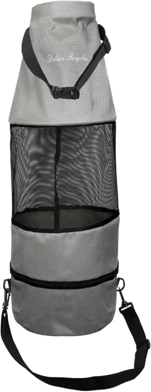 Boat Trash Can Bag - Durable 600D Mesh Oxford Fabric, Bottom Zipper, and Washable - Ideal for Boats, Kayaks, Campers, RVs, and More (Grey)