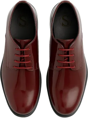 Boys Derby Patent Formal Dress Shoes Lace Up Wedding Prom Footwear