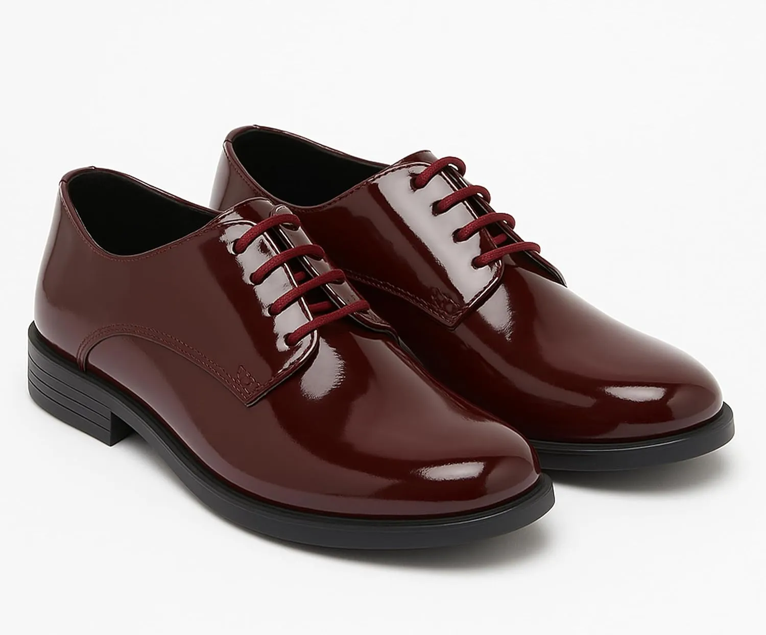 Boys Derby Patent Formal Dress Shoes Lace Up Wedding Prom Footwear