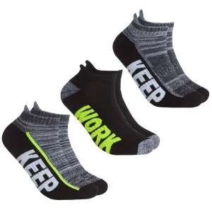 Boys Trainer Socks Space Dye 3 Pairs - Yellow