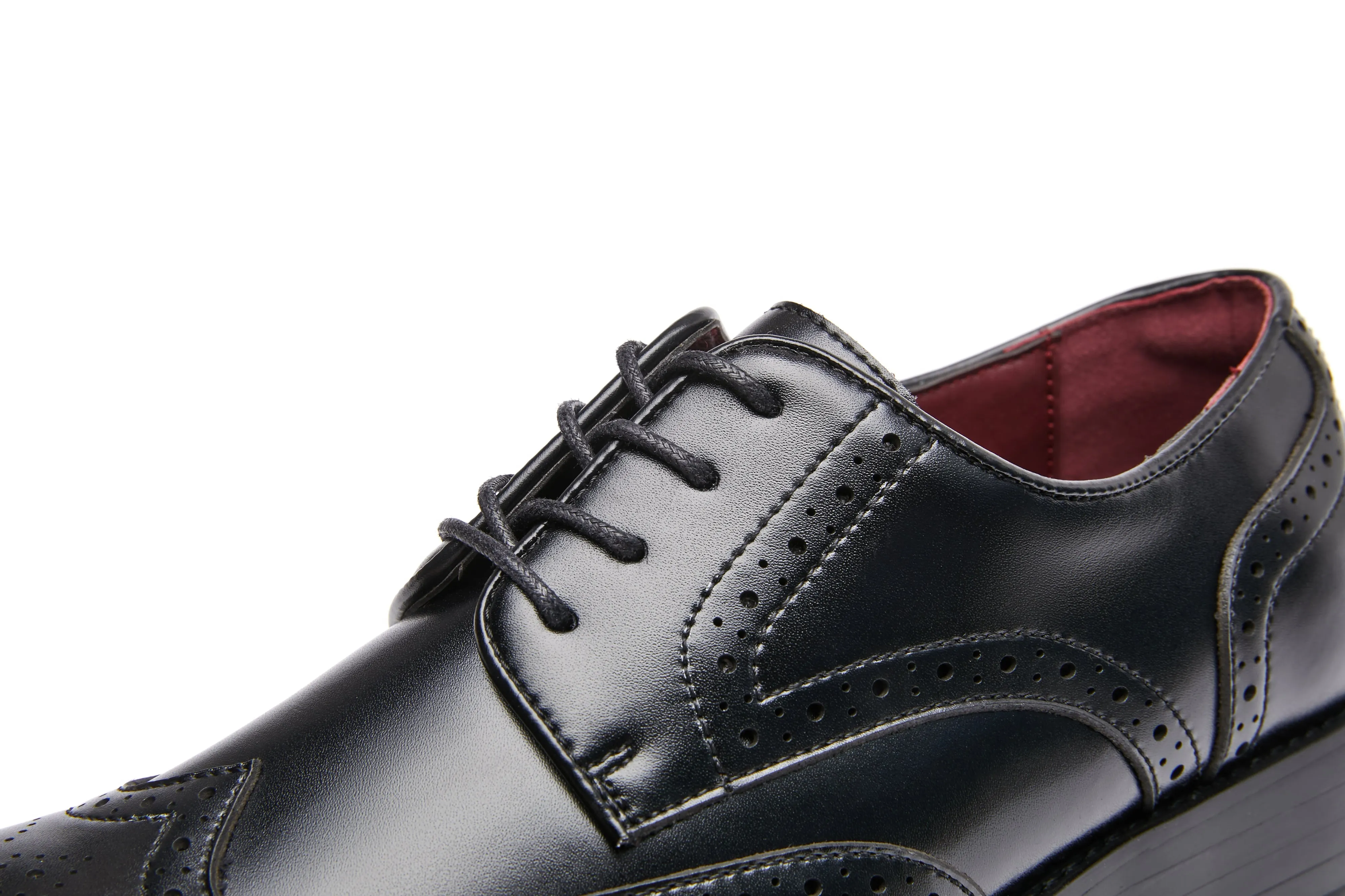 British Style Elegant Brogue Leather Derby Shoes