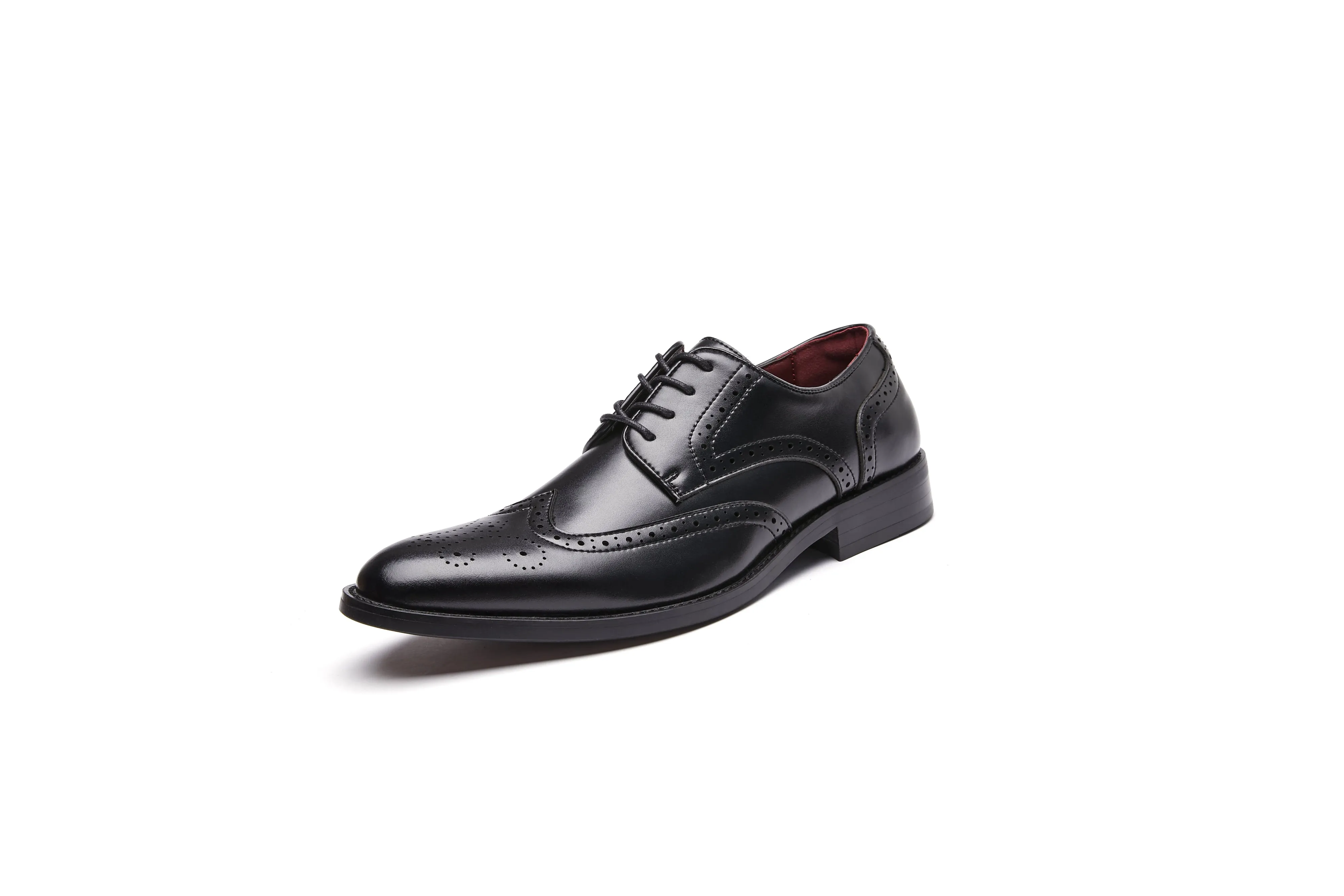 British Style Elegant Brogue Leather Derby Shoes
