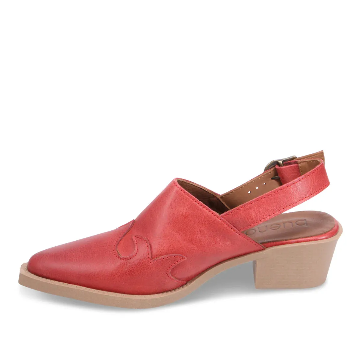 Bueno FRANKO Slingback Heeled Mule in Red