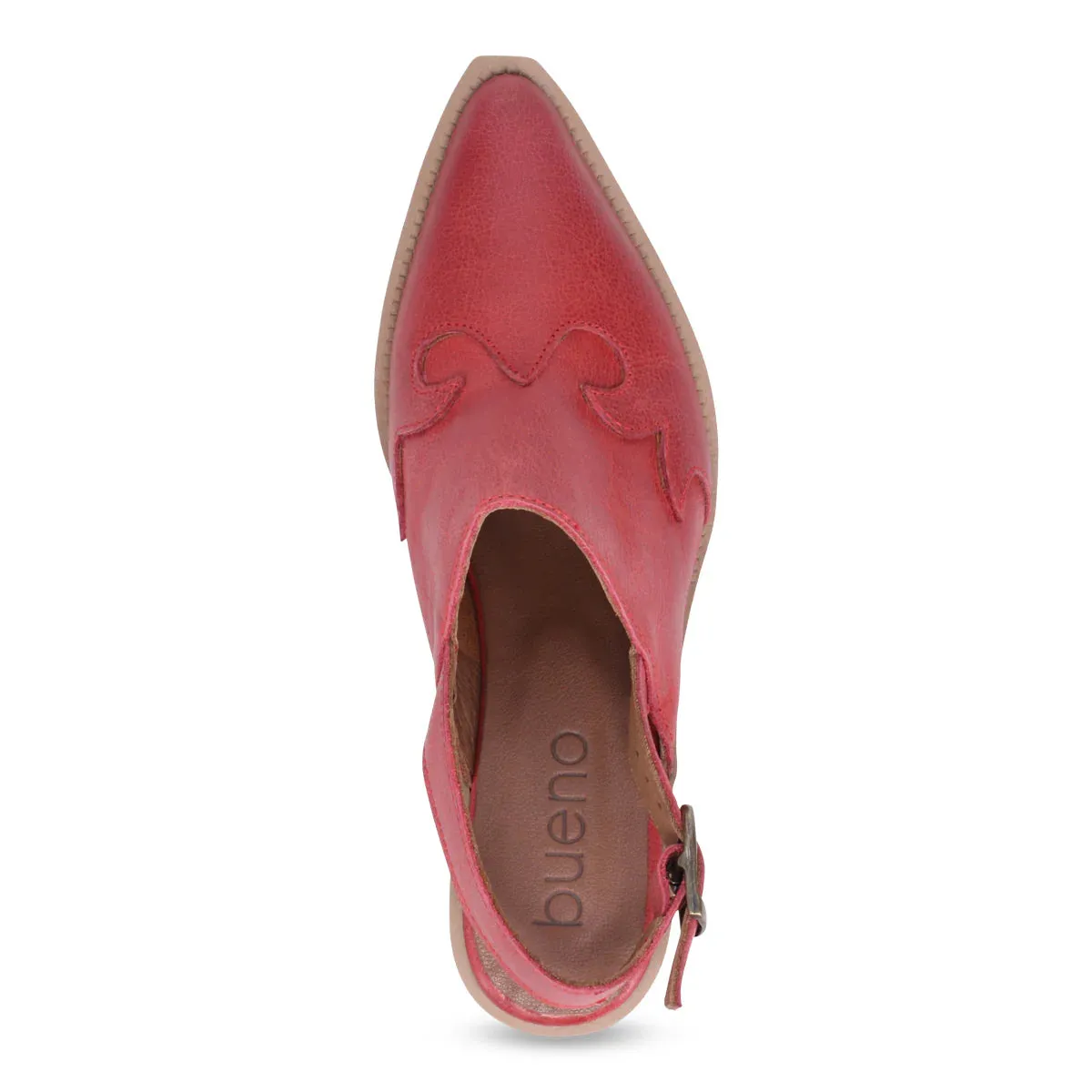 Bueno FRANKO Slingback Heeled Mule in Red