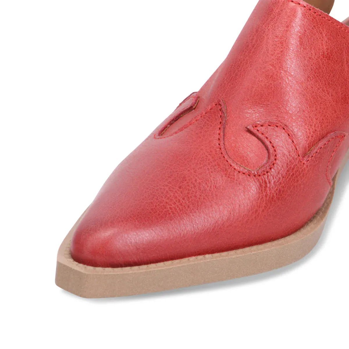 Bueno FRANKO Slingback Heeled Mule in Red