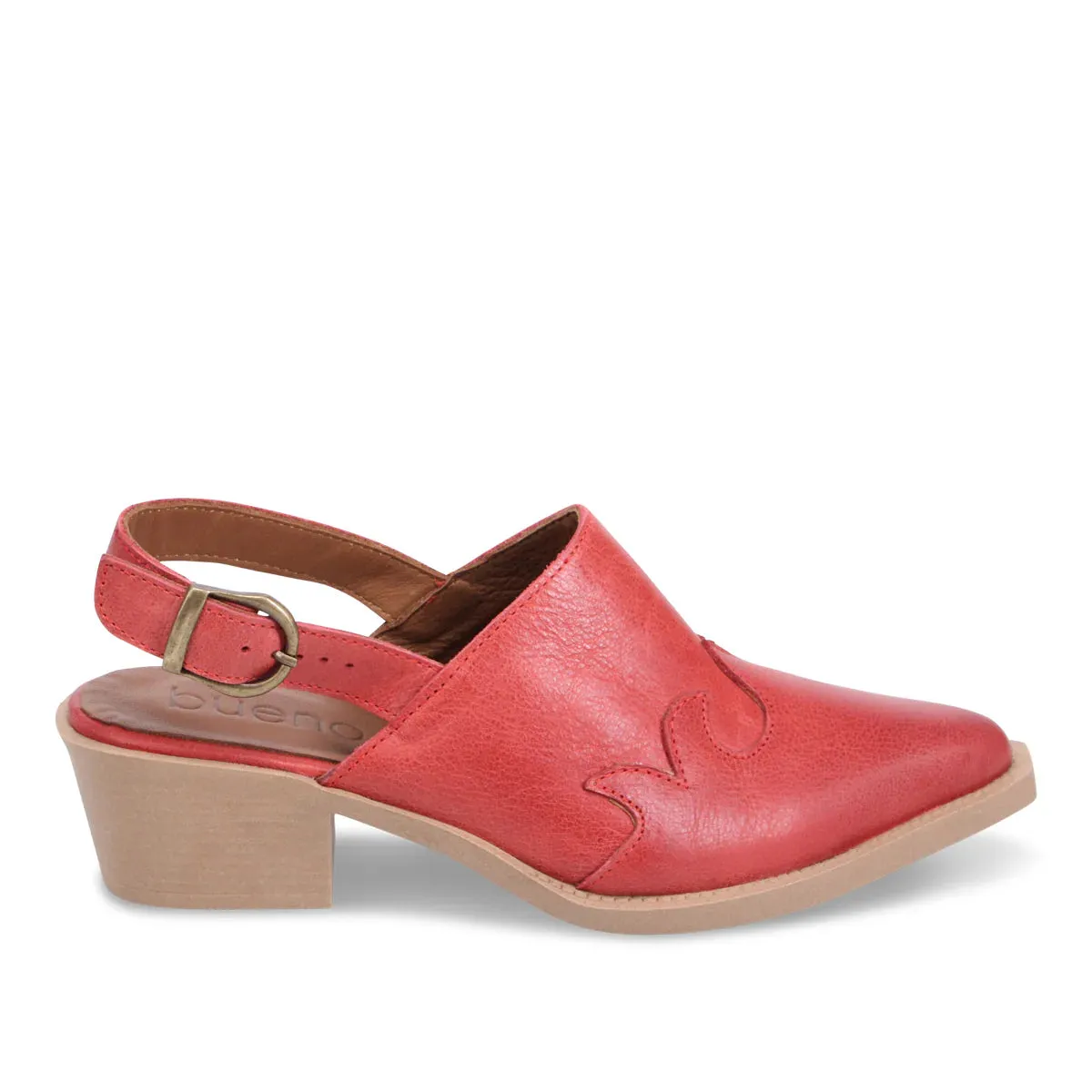 Bueno FRANKO Slingback Heeled Mule in Red
