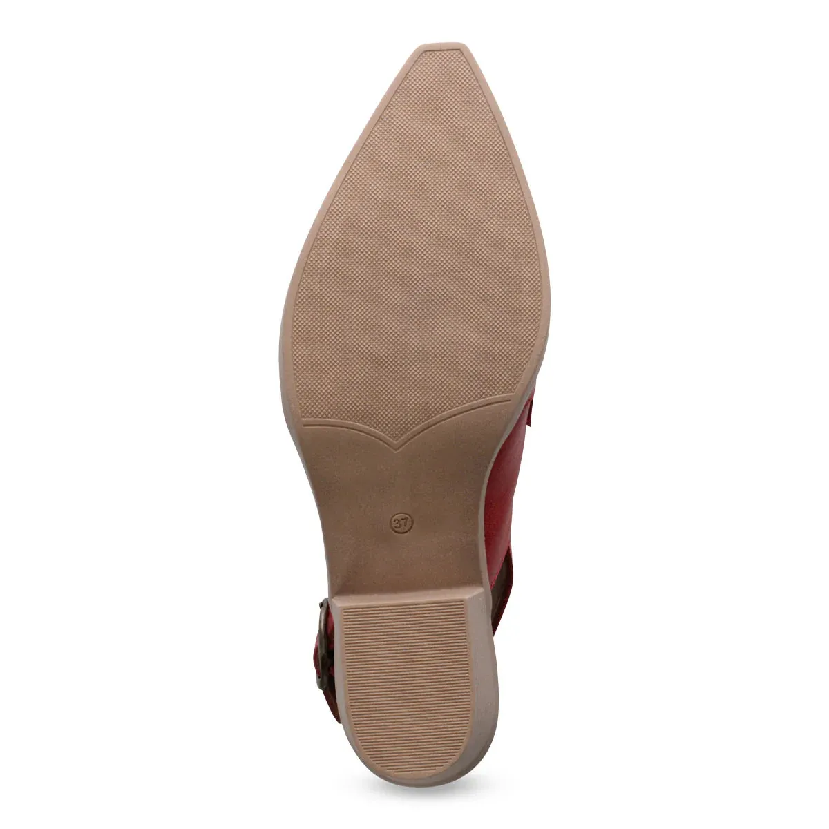 Bueno FRANKO Slingback Heeled Mule in Red