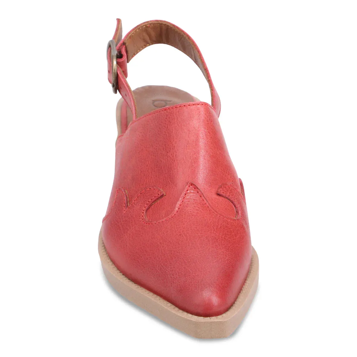 Bueno FRANKO Slingback Heeled Mule in Red