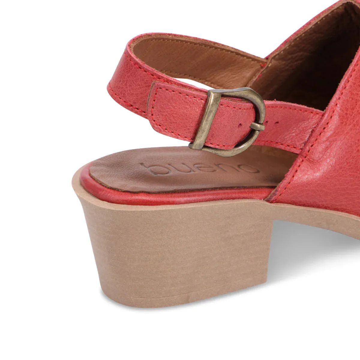 Bueno FRANKO Slingback Heeled Mule in Red
