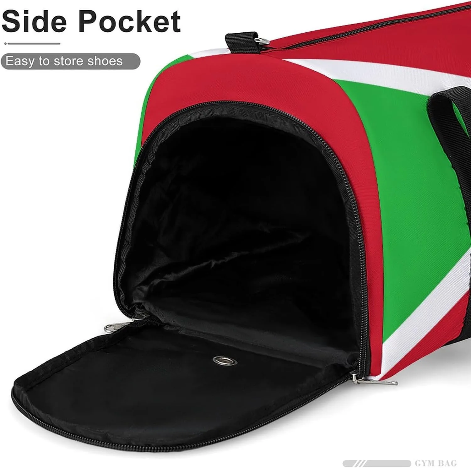 Burundi Flag Duffel Bag for Boys Girls with Wet Pocket Shoe Compartment