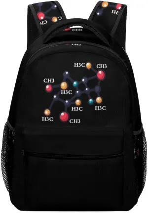 Caffeine Molecule Coffee Laptop Backpack Lightweight Daypack Travel Laptop Computer Bag for Men Women