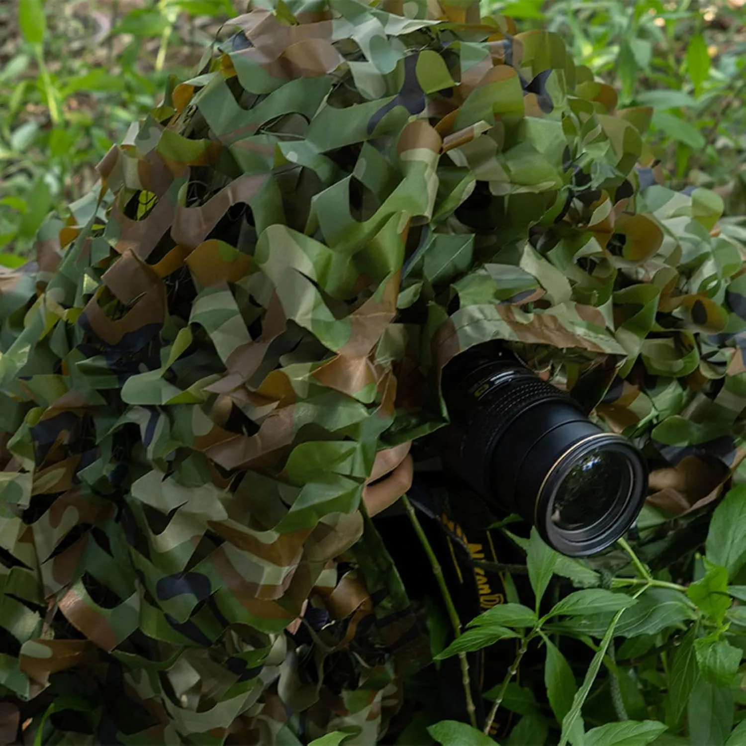 Camouflage Netting,Hunting Forest Camo Net,Sunshade Shutters,150D Durable Oxford Fabric (Quick Dry) Shooting Hide Army Camo Mesh Netting,for Camping Theme Party,4x7m(13 * 23ft)-Green