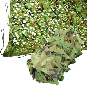Camouflage Netting,Hunting Forest Camo Net,Sunshade Shutters,150D Durable Oxford Fabric (Quick Dry) Shooting Hide Army Camo Mesh Netting,for Camping Theme Party,4x7m(13 * 23ft)-Green