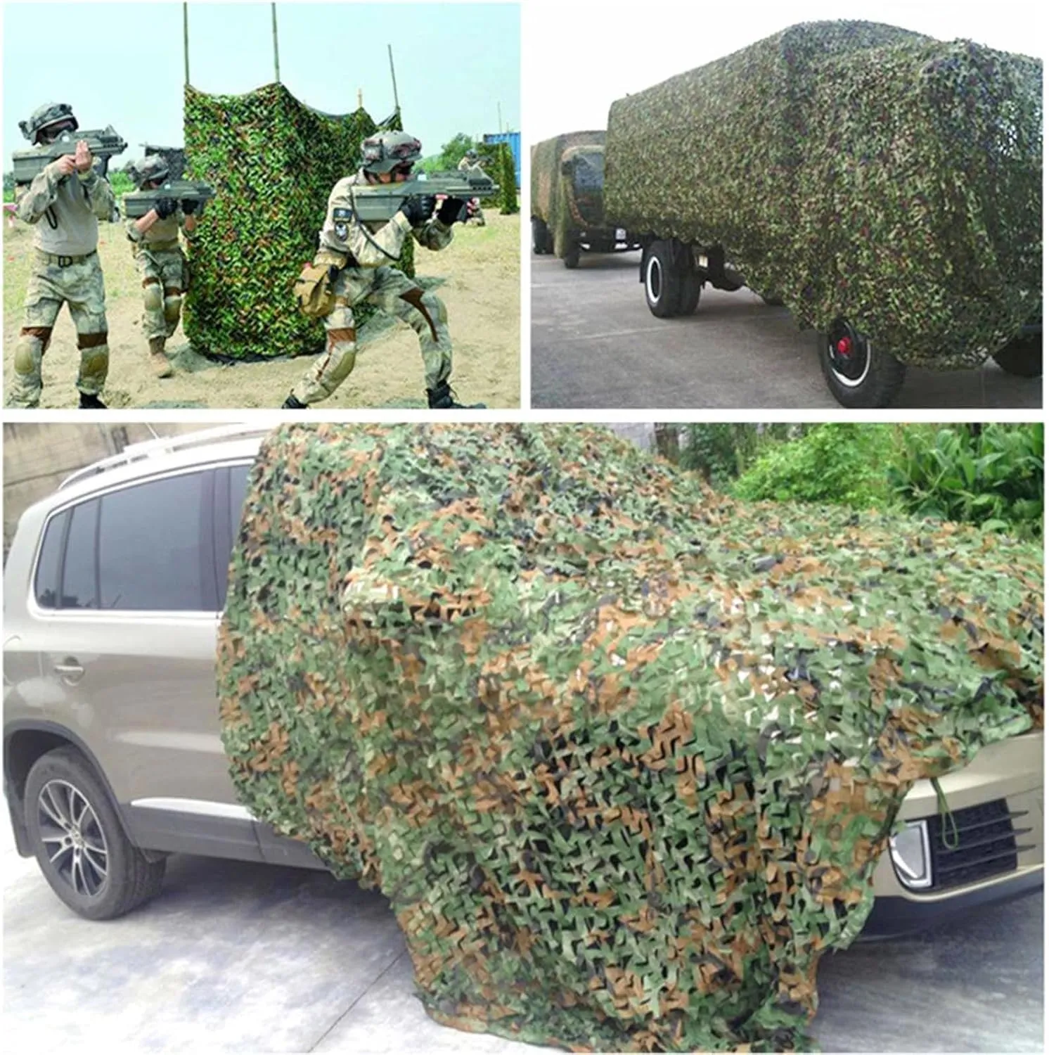 Camouflage Netting,Hunting Forest Camo Net,Sunshade Shutters,150D Durable Oxford Fabric (Quick Dry) Shooting Hide Army Camo Mesh Netting,for Camping Theme Party,4x7m(13 * 23ft)-Green