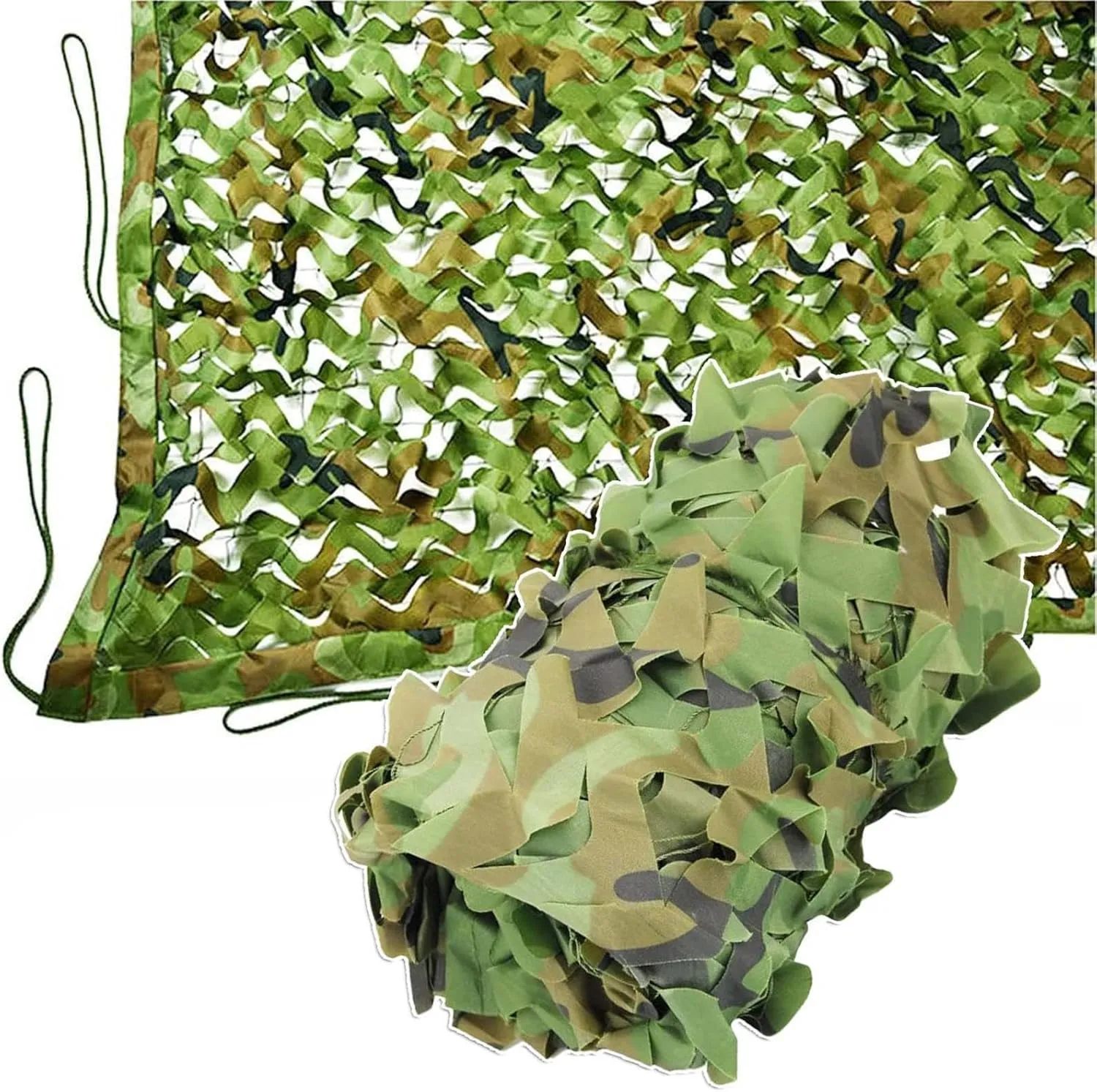 Camouflage Netting,Hunting Forest Camo Net,Sunshade Shutters,150D Durable Oxford Fabric (Quick Dry) Shooting Hide Army Camo Mesh Netting,for Camping Theme Party,4x7m(13 * 23ft)-Green