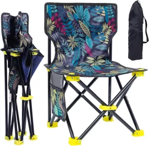 Camping Chairs - Foldable Chair with Side Pocket | Portable Camping Chair | Chair Heavy Duty | Leisure Fishing Folding Chair | Folding Camp Chair for Camping | Fishing | Bbqs | Picnics