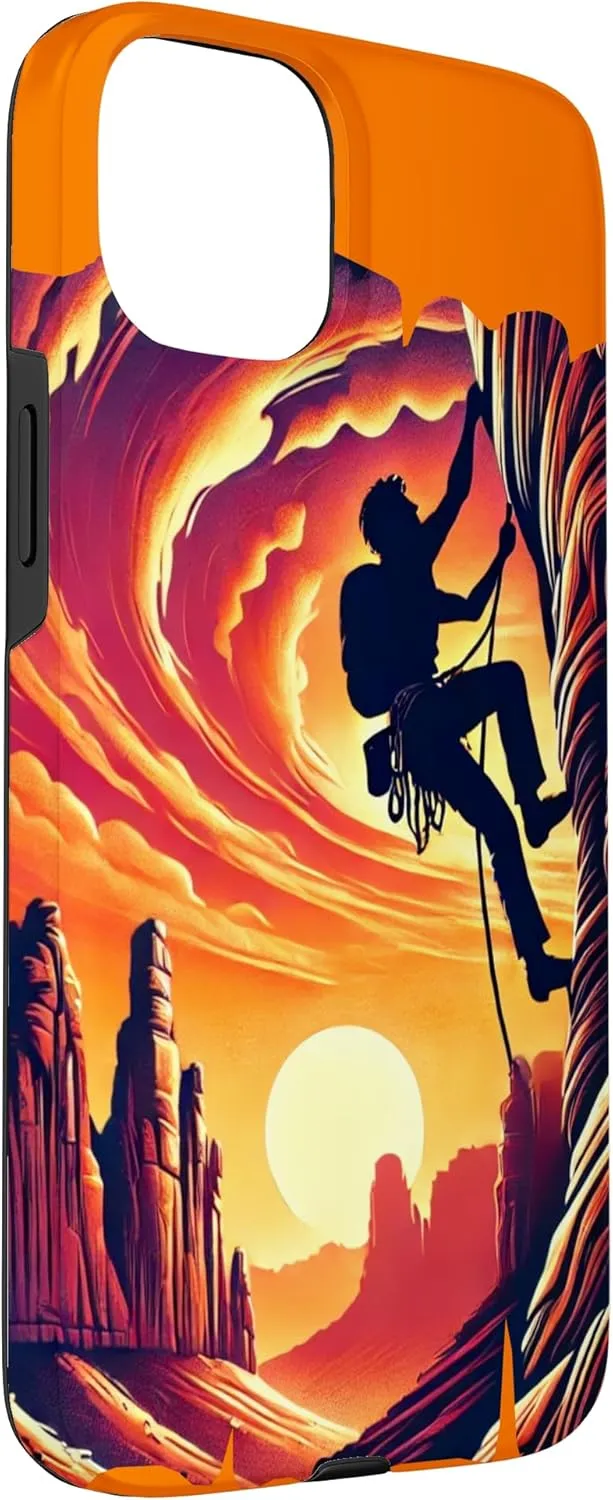 Canyon Climber - Red Rock Desert Climbing Adventure Case for iPhone 15 Plus