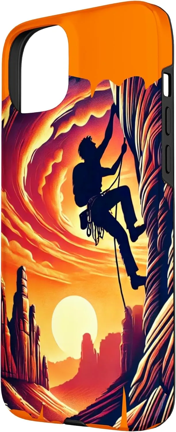 Canyon Climber - Red Rock Desert Climbing Adventure Case for iPhone 15 Plus
