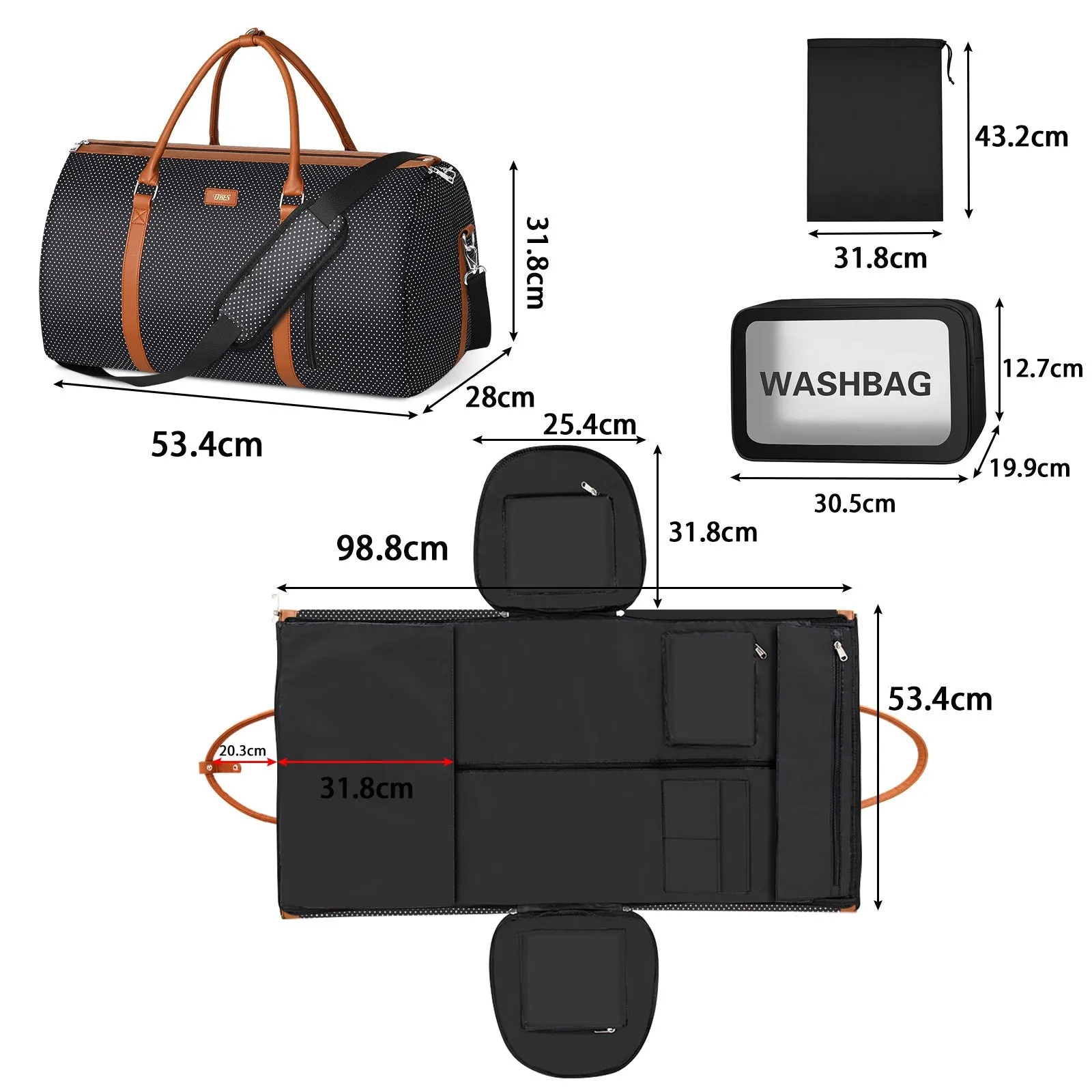 Capacity Foldable Garment Timely resolution Storage Large Travel Bag Supportive