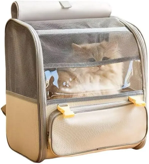 Car Cat Carrier for Toyota Corolla Hatchback 2018-2024, Pet Carrier Travel Bag for Small Medium Cats with Mesh Ventilation, Breathable Foldable for Airplane, Car, Vet Visits,Grey