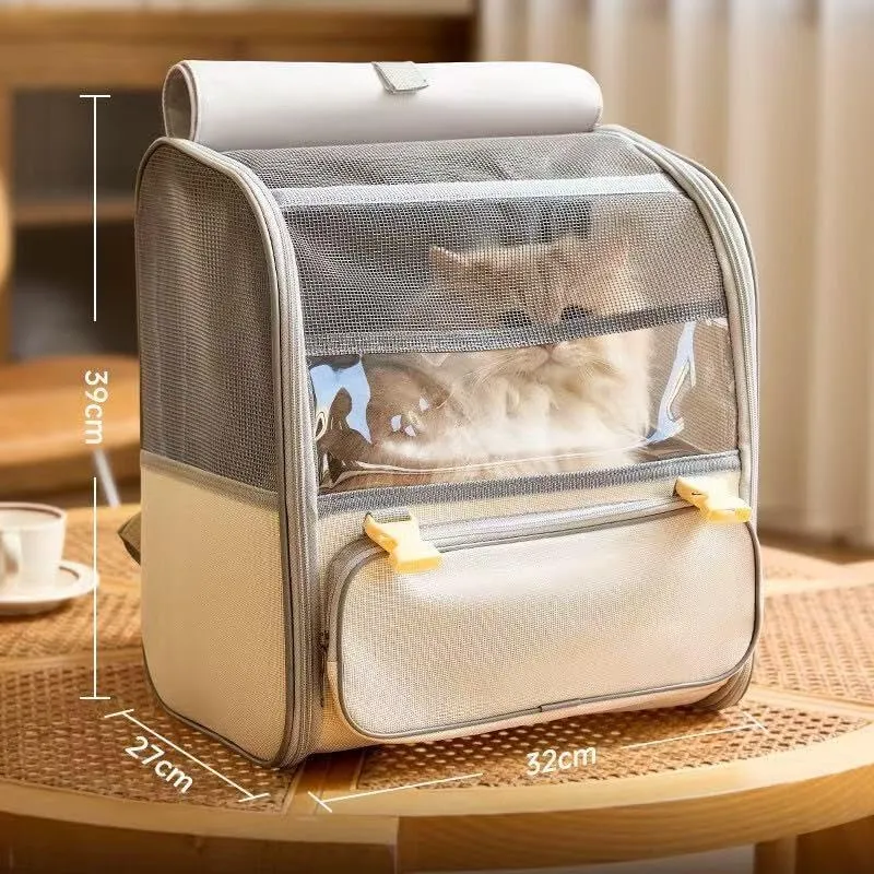 Car Cat Carrier for Toyota Frontlander 2022-2024, Pet Carrier Travel Bag for Small Medium Cats with Mesh Ventilation, Breathable Foldable for Airplane, Car, Vet Visits,Grey
